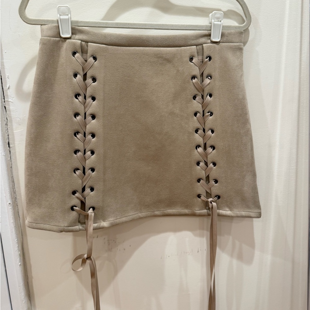 Honey Punch Mini Skirt with Laces